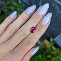 2.05 Ct. Pinkish Red Ruby from Thailand Life Style
