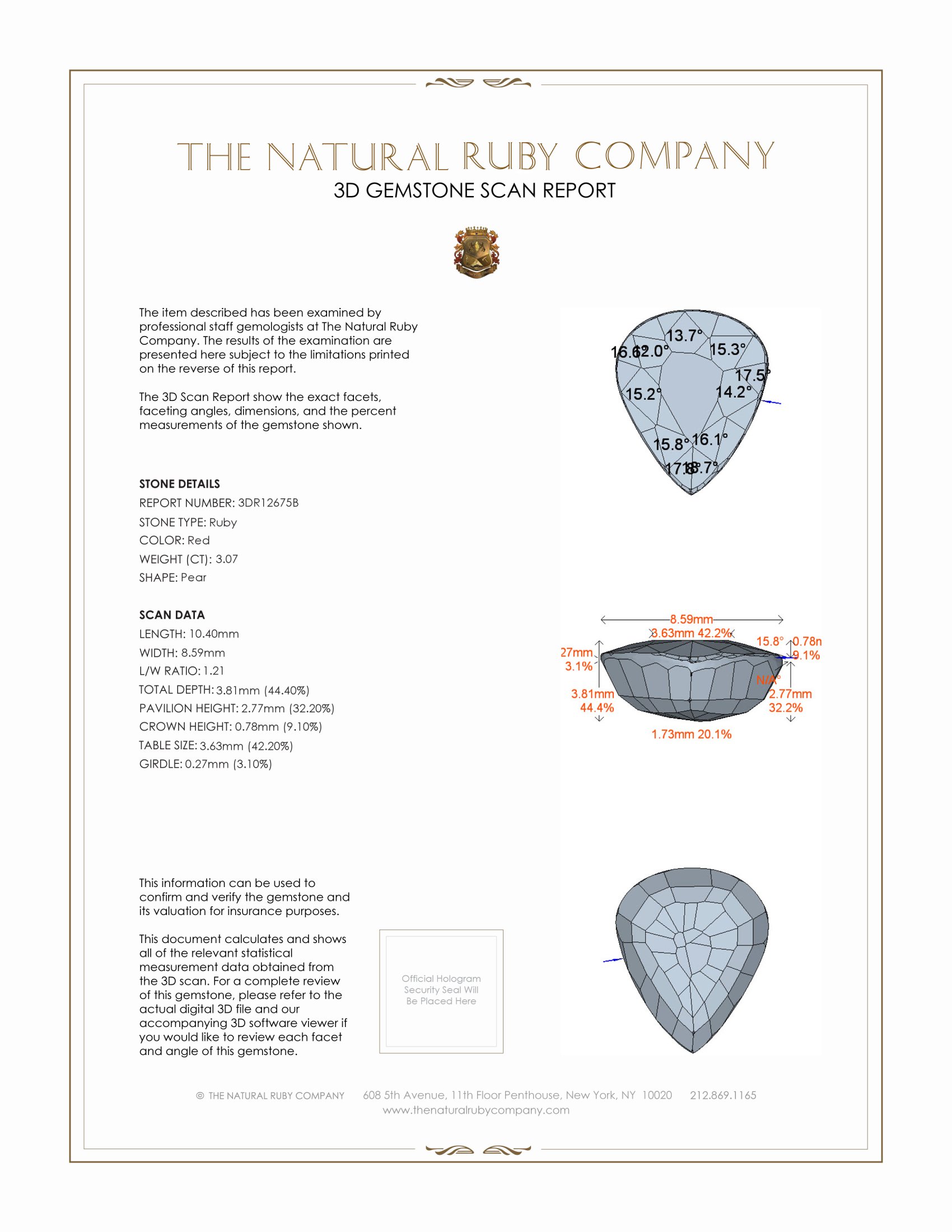 3.07 Ct. Ruby from Mozambique