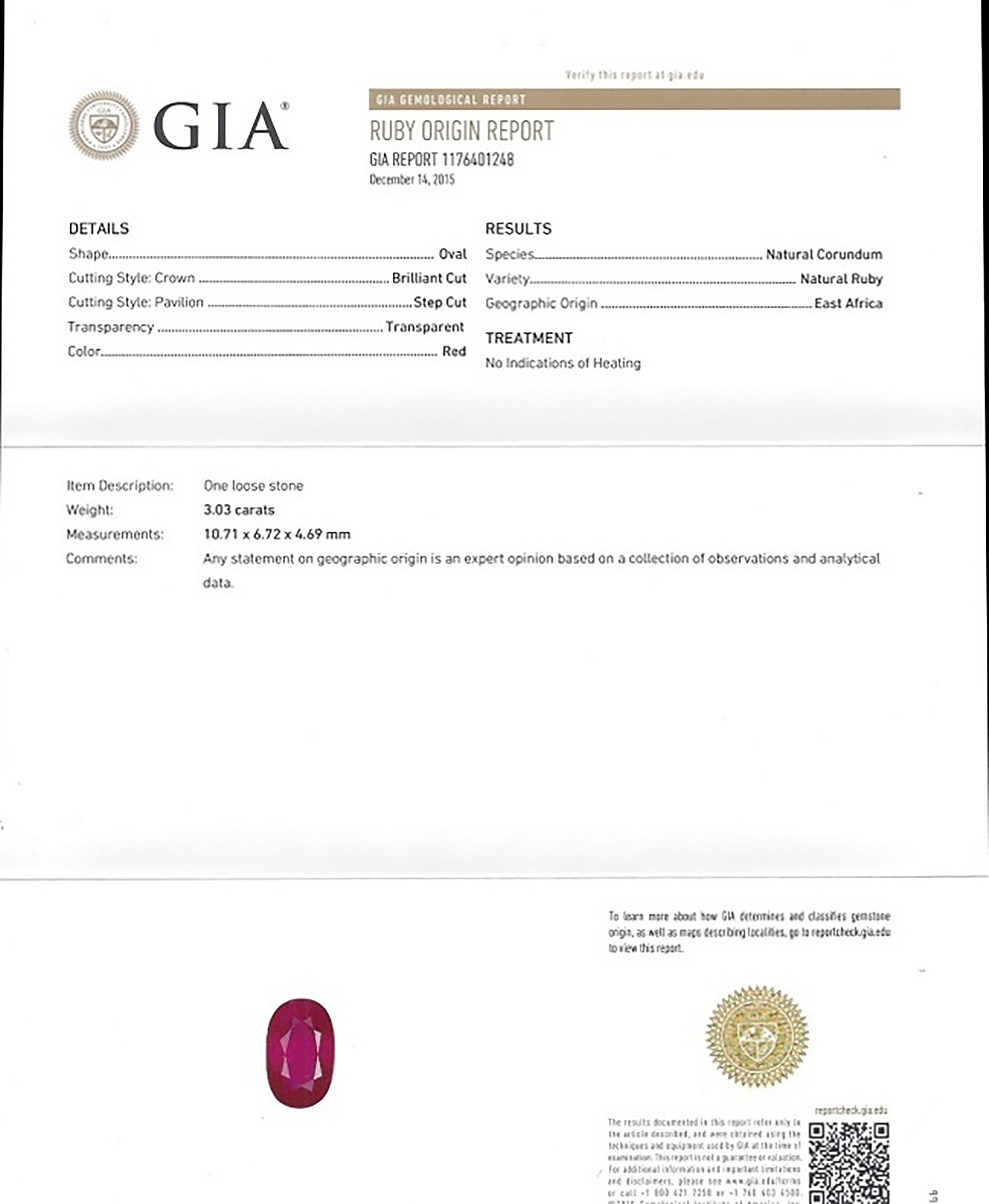 3.03 Ct. Ruby from Mozambique