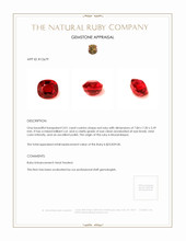 3.01 Ct. Ruby from Mozambique Appraisal