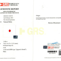 1.48 Ct. Ruby from Burma (Myanmar) Scan Report