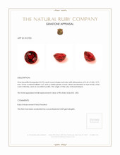 0.93 Ct. Ruby from Mozambique Appraisal
