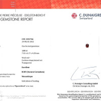 1.85 Ct. Ruby from Mozambique Scan Report