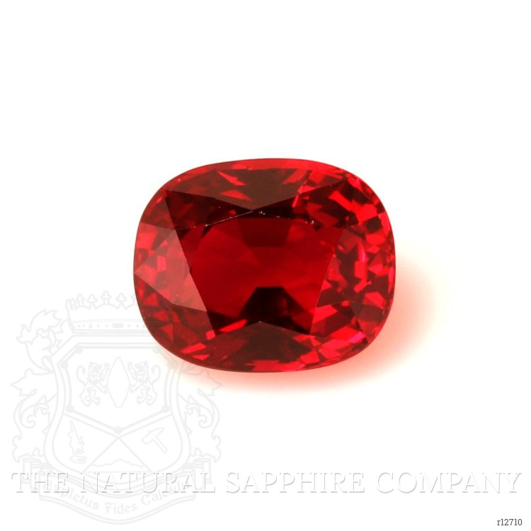 Three Stone Ruby Ring 1.85 Ct., Platinum 950