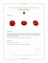 4.03 Ct. Ruby from Mozambique Appraisal