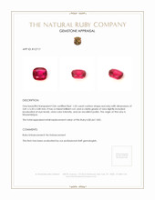 1.02 Ct. Ruby from Mozambique Appraisal