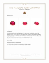 1.02 Ct. Pinkish Red Ruby from Mozambique Appraisal