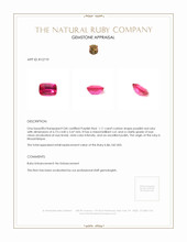 1.11 Ct. Ruby from Mozambique Appraisal