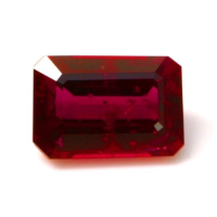 Antique Style Ruby Ring 1.45 Ct., 14K White Gold Combination Stone