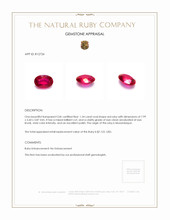 1.54 Ct. Ruby from Mozambique Appraisal