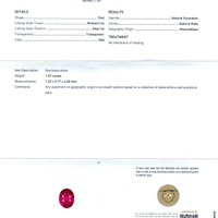 1.57 Ct. Ruby from Mozambique Scan Report