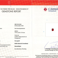 2.02 Ct. Ruby from Mozambique Scan Report