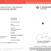 1.12 Ct. Ruby from Mozambique Scan Report