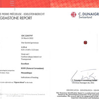 1.19 Ct. Ruby from Mozambique Scan Report
