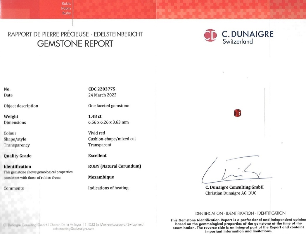 1.48 Ct. Ruby from Mozambique