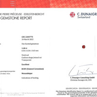 1.48 Ct. Ruby from Mozambique Scan Report
