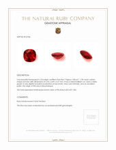 1.28 Ct. Ruby from Mozambique Appraisal