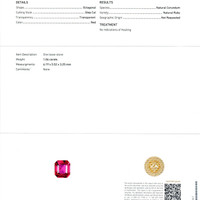 1.06 Ct. Ruby from Mozambique Scan Report