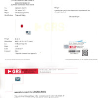 2.12 Ct. Ruby from Mozambique Scan Report