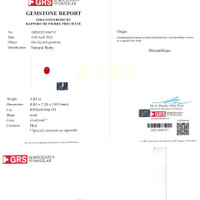 3.03 Ct. Ruby from Mozambique Scan Report