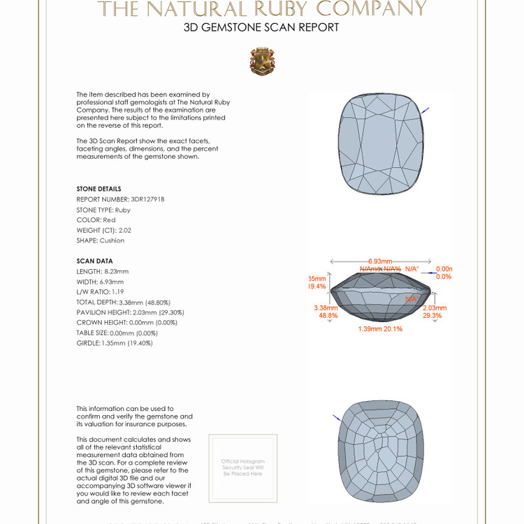 2.02 Ct. Ruby from Mozambique