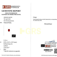 2.10 Ct. Ruby from Mozambique Scan Report