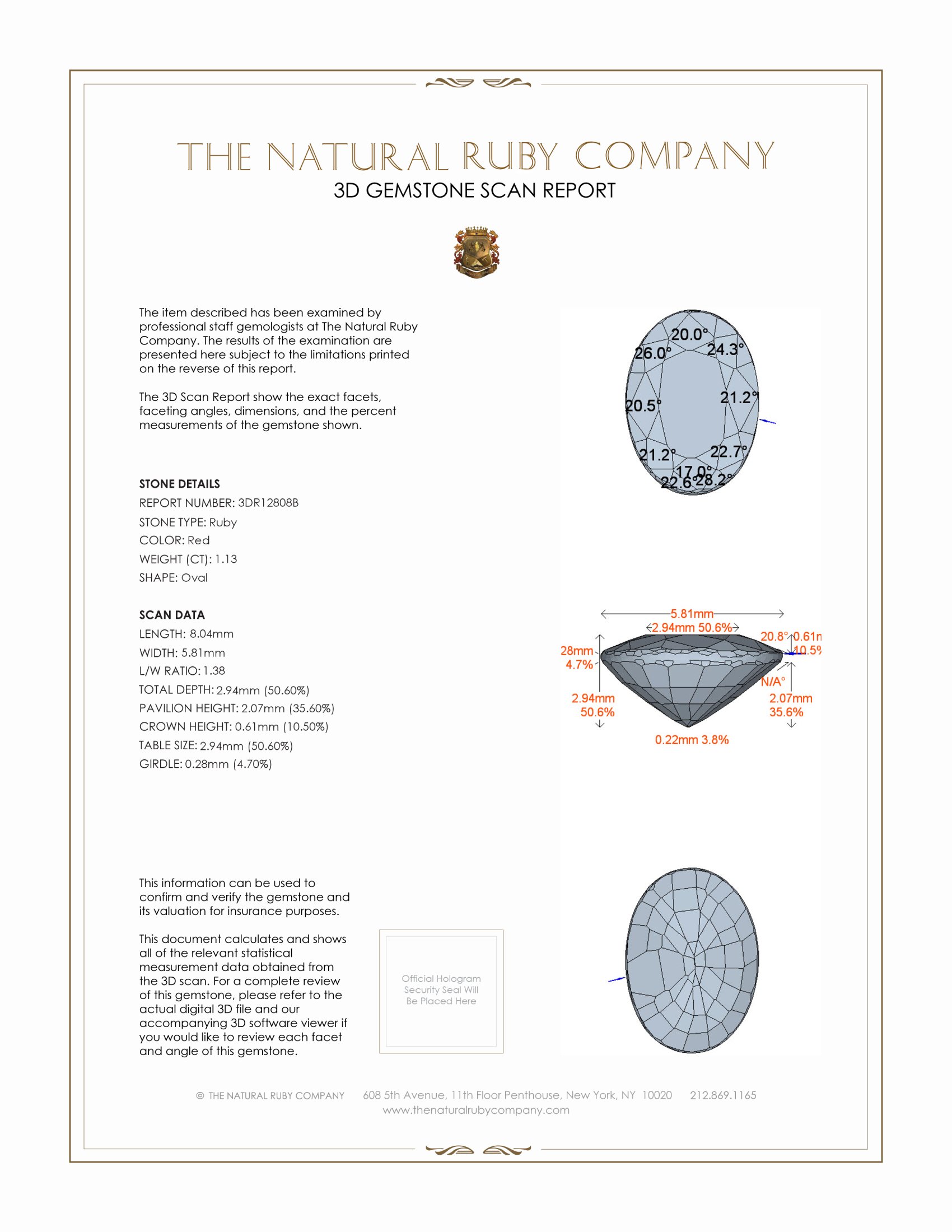 1.13 Ct. Ruby from Mozambique
