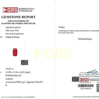 10.05 Ct. Ruby from Mozambique Scan Report