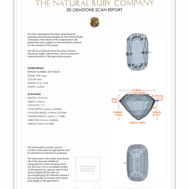 10.05 Ct. Ruby from Mozambique