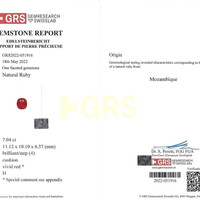 7.04 Ct. Ruby from Mozambique Scan Report