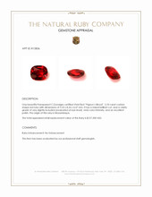 3.18 Ct. Ruby from Mozambique Appraisal