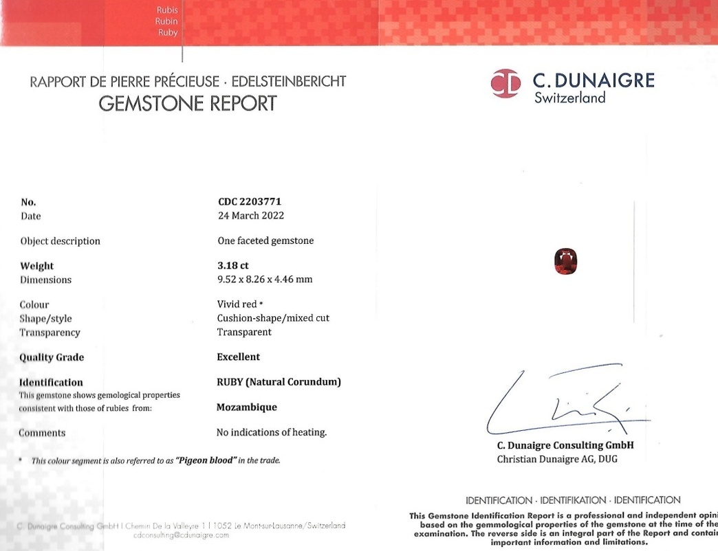 3.18 Ct. Ruby from Mozambique