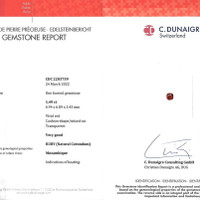 1.49 Ct. Ruby from Mozambique Scan Report