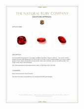 1.36 Ct. Ruby from Mozambique Appraisal