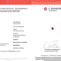 1.36 Ct. Ruby from Mozambique Scan Report