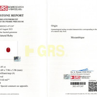 4.05 Ct. Ruby from Mozambique Scan Report
