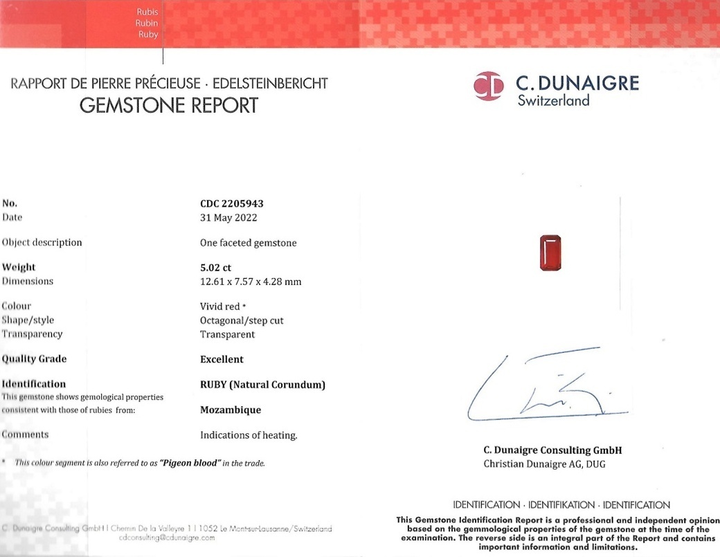 5.02 Ct. Ruby from Mozambique
