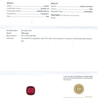 2.83 Ct. Ruby from Mozambique Scan Report