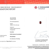 4.25 Ct. Ruby from Mozambique Scan Report