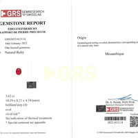 3.62 Ct. Ruby from Mozambique Scan Report
