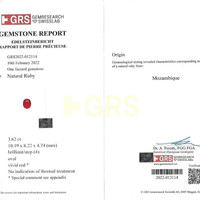 3.62 Ct. Ruby from Mozambique Scan Report