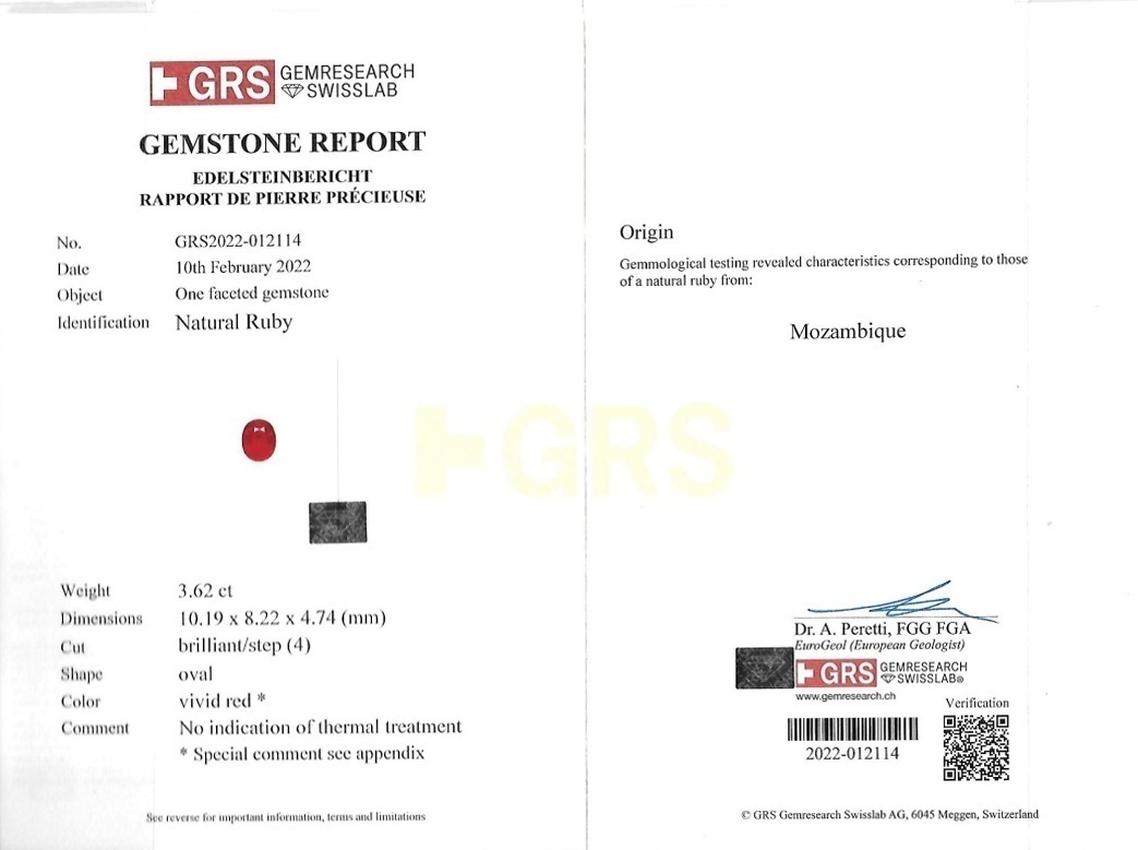 3.62 Ct. Ruby from Mozambique