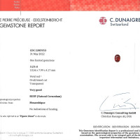 3.23 Ct. Ruby from Mozambique Scan Report