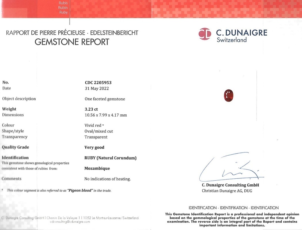 3.23 Ct. Ruby from Mozambique