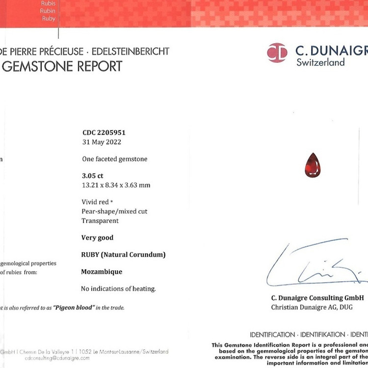 3.05 Ct. Ruby from Mozambique