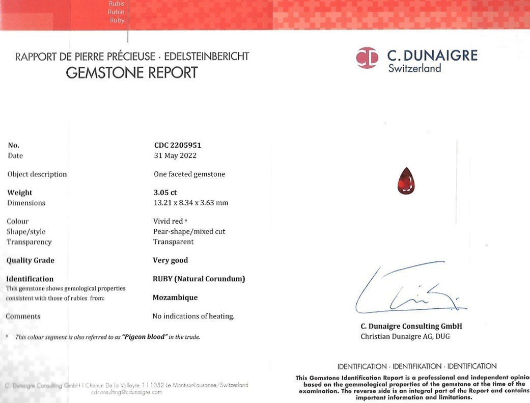 3.05 Ct. Ruby from Mozambique