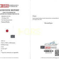 4.02 Ct. Ruby from Mozambique Scan Report