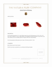 3.21 Ct. Ruby from Mozambique Appraisal
