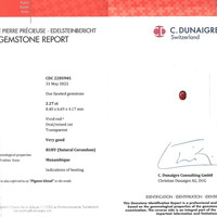 2.27 Ct. Ruby from Mozambique Scan Report