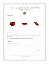 2.01 Ct. Ruby from Mozambique Appraisal
